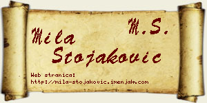 Mila Stojaković vizit kartica